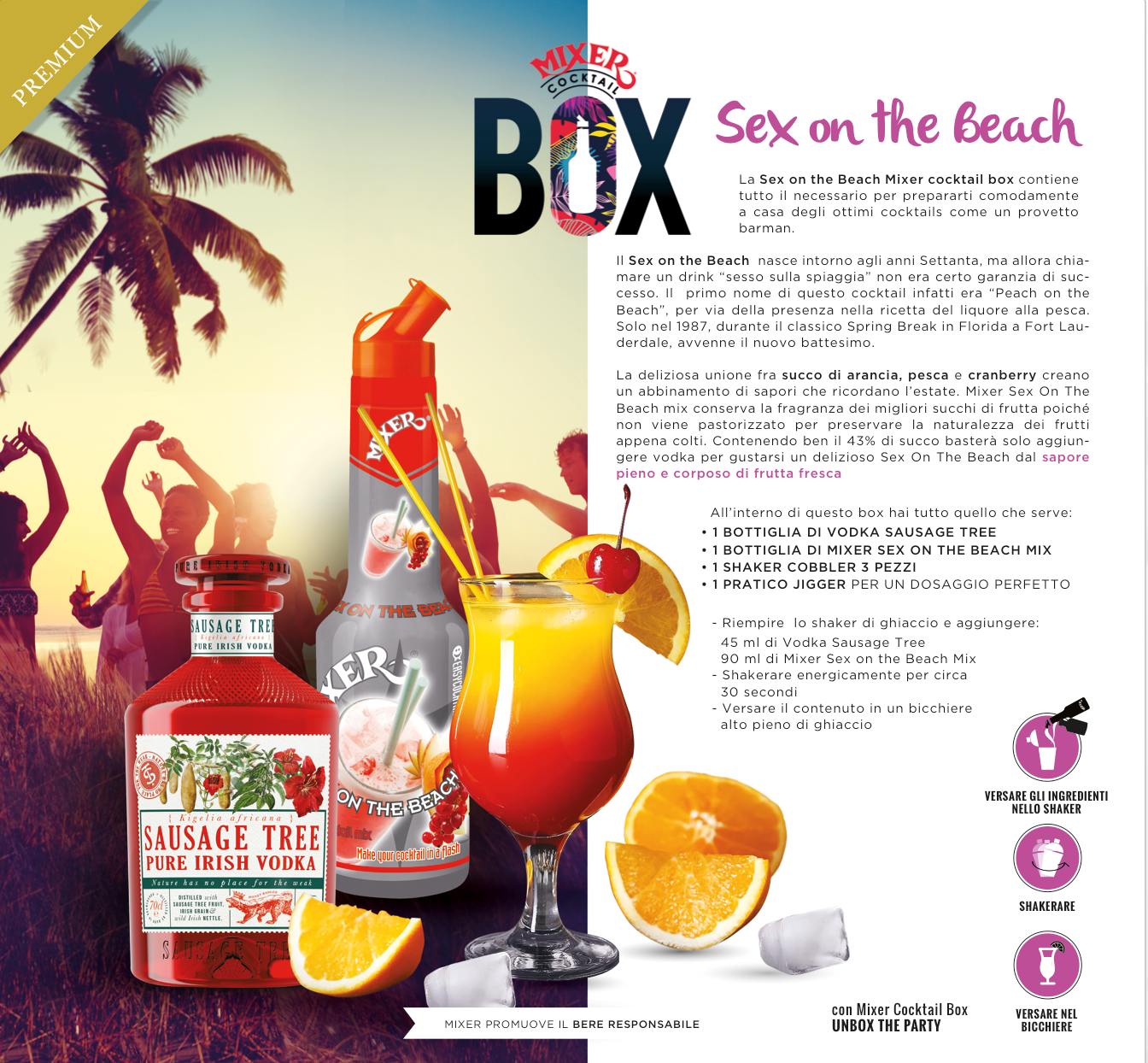 Sex on the beach Cocktail Box - Mixer Cocktails